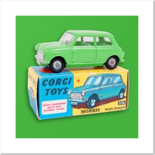 GREEN MORRIS MINOR TOY CAR Posters and Art